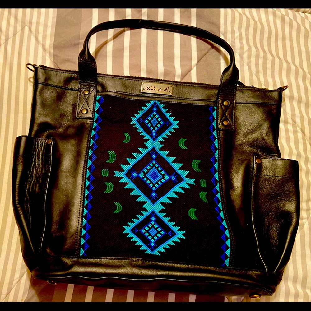Nena & Co. OOAK Full The Perfect Bag Teal & cobalt Womanhood